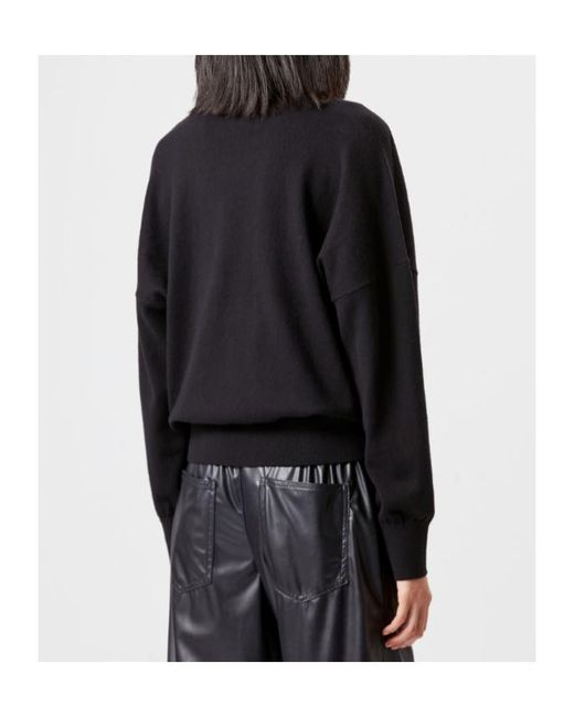 Isabel Marant Black Marisans Sweater With Lurex Logo Intarsia