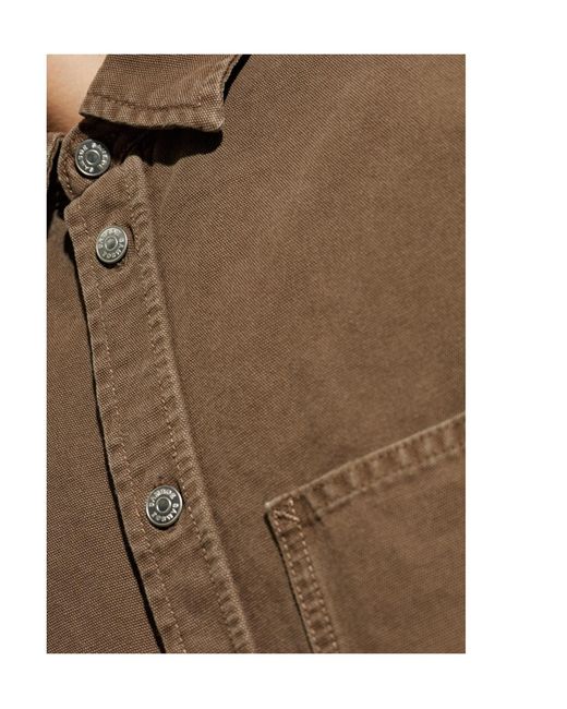 Samsøe & Samsøe Brown Patch-Pocket Shirt for men