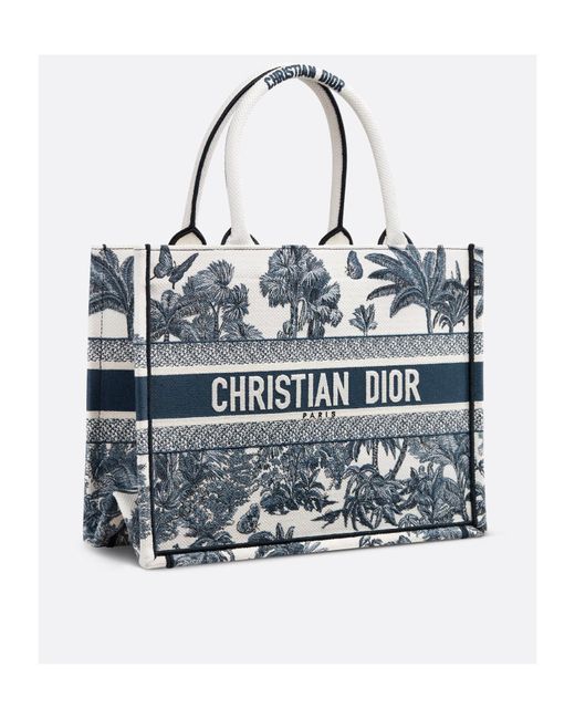 Dior Blue Iviera Medium Book Tote