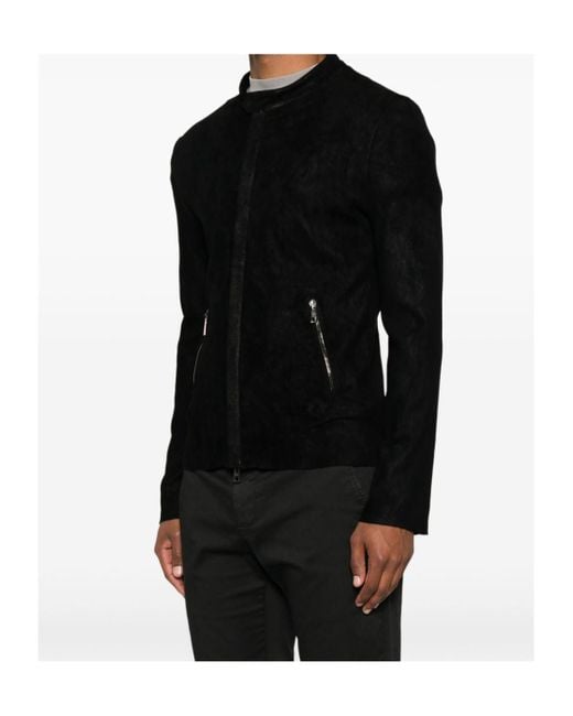 Giorgio Brato Black Suede Jacket for men