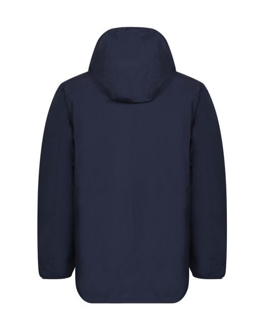 K-Way Blue Reversible Logo-Appliqué Down Jacket for men