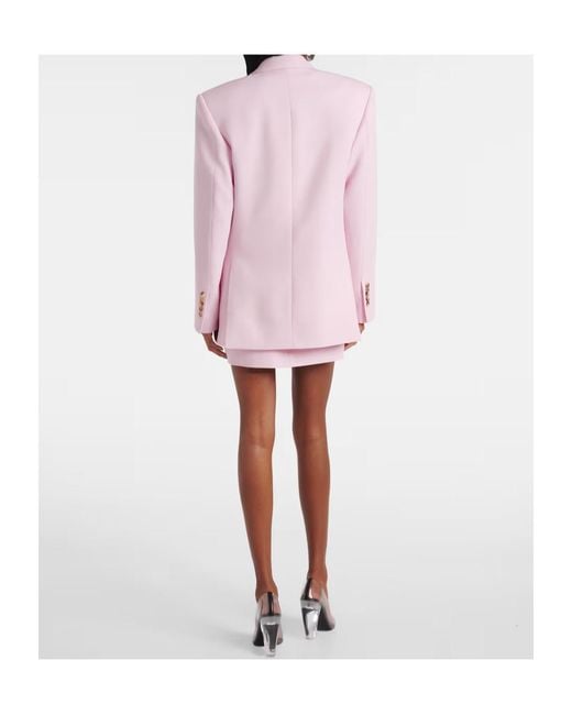 Wardrobe NYC Pink Double-Breasted Suit Jacket