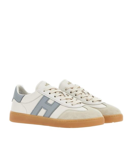 Hogan White Cool Panelled Low-Top Sneakers