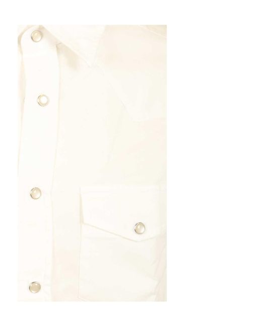 Tom Ford White Light Western Twill Slim Fit Buttoned Shirt for men