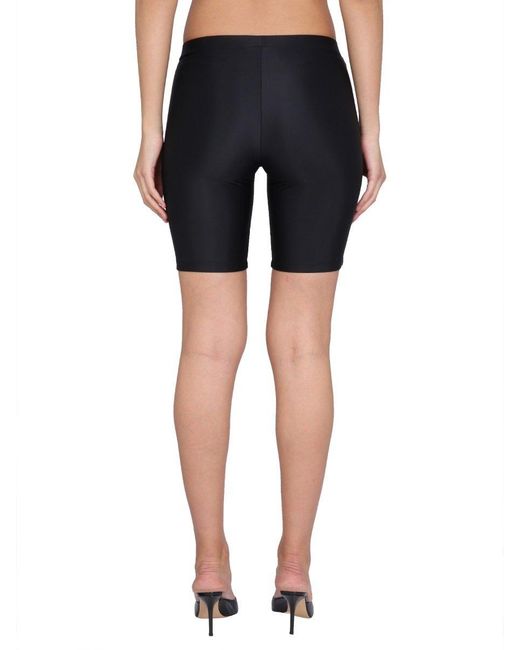 AMI Blue Stretch Elasticated Waistband Legging Shorts