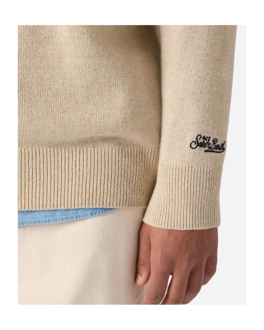 Mc2 Saint Barth Pink Vacanze Di Natale Logo Jacquard Jumper for men