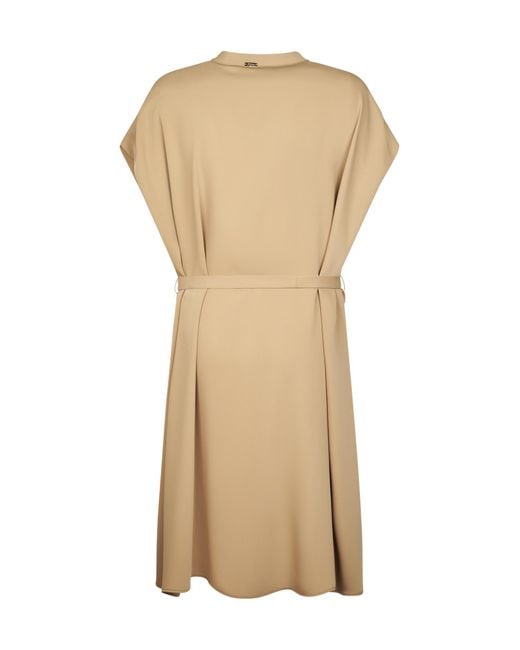 Herno Natural Belted Dress
