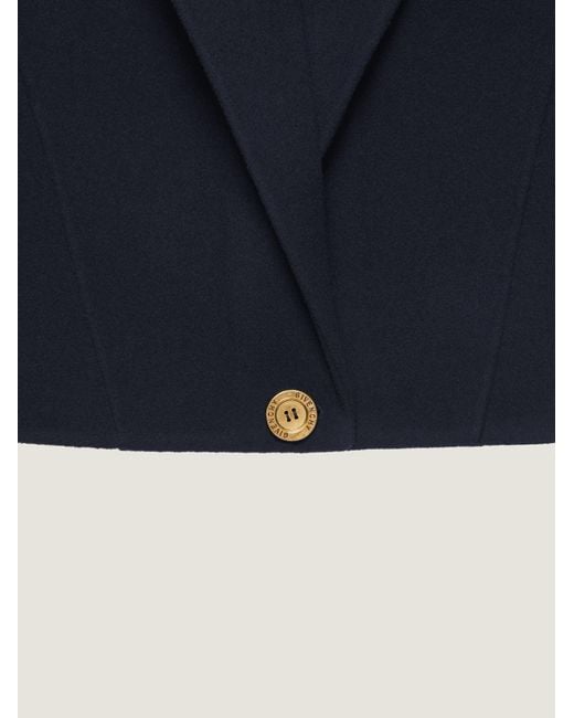 Givenchy Blue Cropped Boxy Tailoring Coat