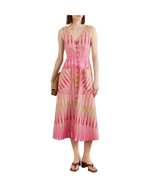 Saloni Pink Cotton Cutwork Dress