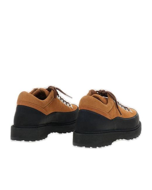 Diemme Brown Lace-Up Urban Trekking Shoes With Suede Upper And Rubber Mudguard for men