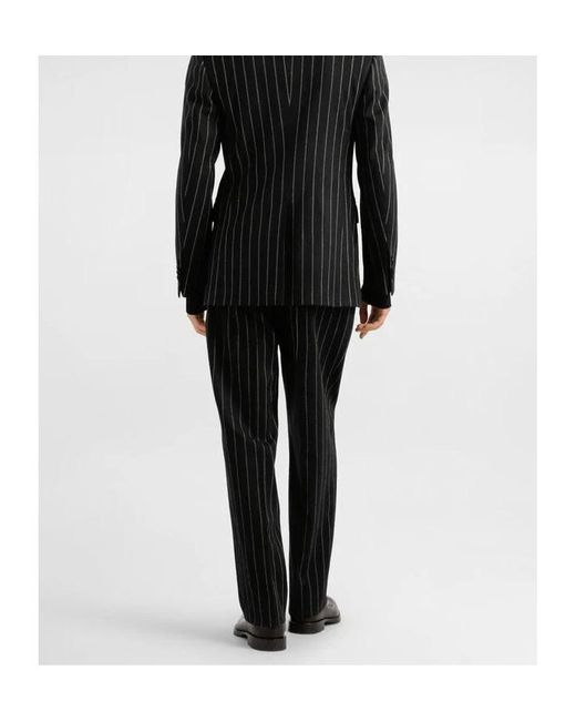 Dolce & Gabbana Black Striped Trousers for men