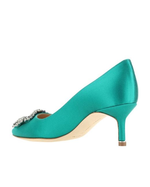Manolo Blahnik Green Cusp High-Heeled Shoes