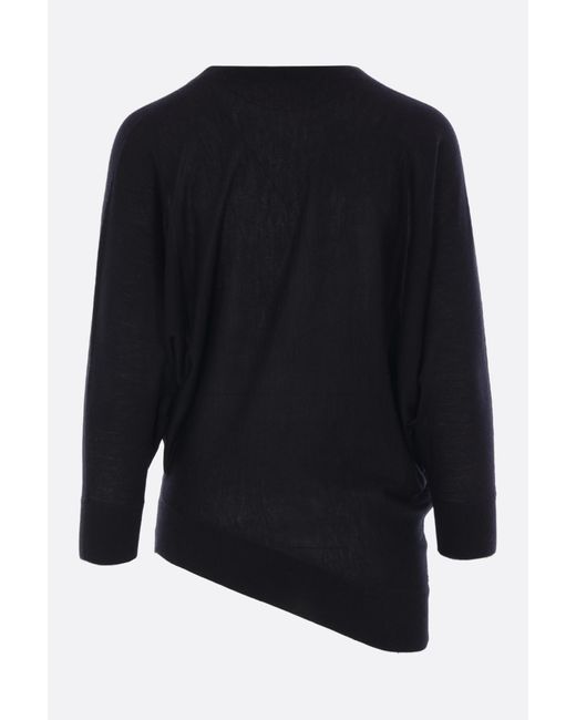 Co. Blue Asymmetrical-Hem Sweater