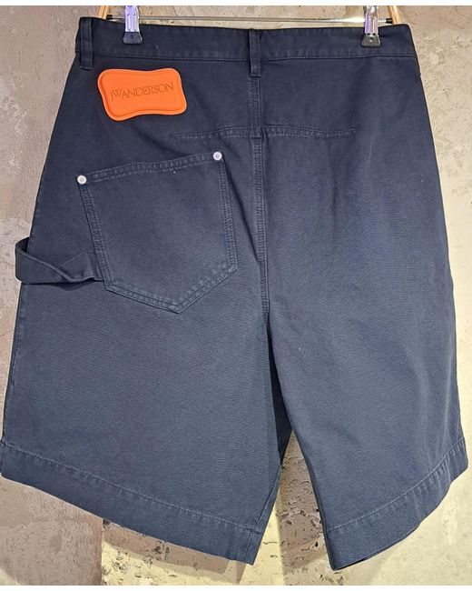 J.W. Anderson Blue Jw Anderson Knee-Length Twisted Bermuda Shorts for men