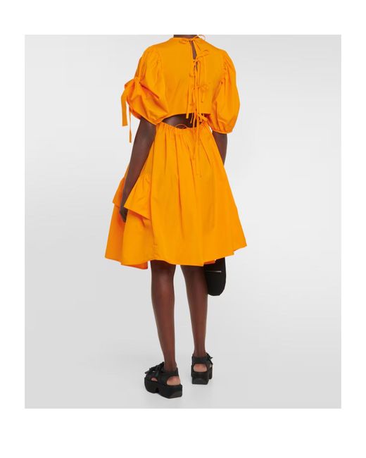 CECILIE BAHNSEN Yellow Round Neck Dress