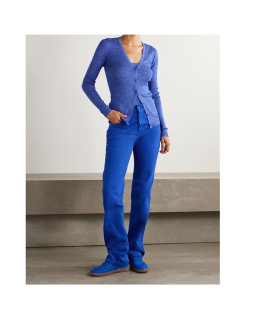 Gabriela Hearst Blue High-Waisted Straight Leg Jeans