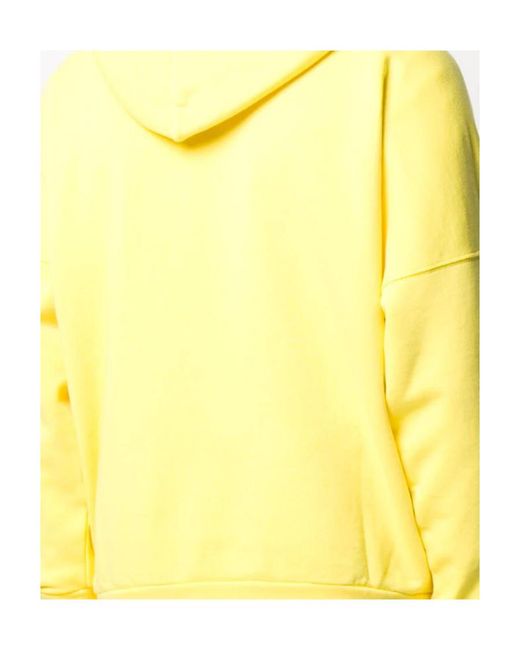 Palm Angels Yellow Logo Printed Hooded Sweater for men