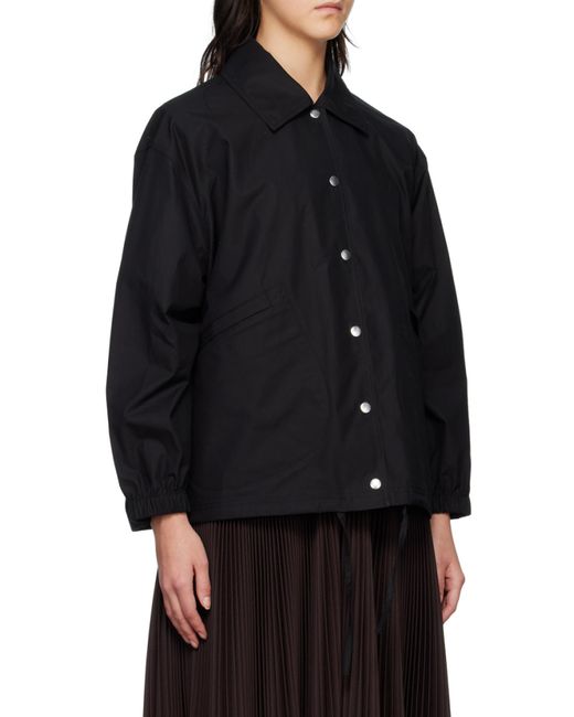 Jil Sander Blue Logo-Printed Drawstring Shirt Jacket