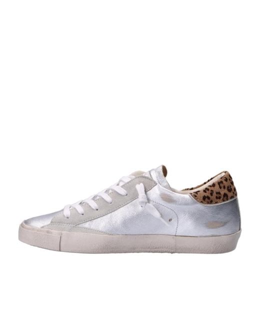 Philippe Model White Prsx Animal-Printed Sneakers