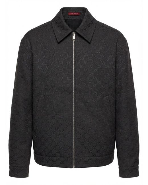 Gucci Black Gg Double-Sided Design Casual Jacket for men