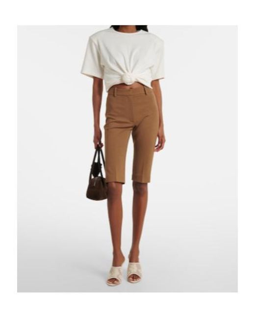 Magda Butrym Brown Knitted Capri Pants