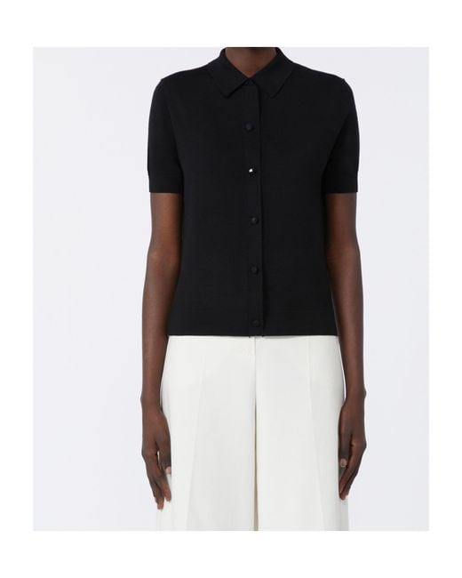 Max Mara Black Romania Button-Up Cardigan