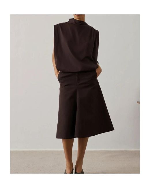 Soeur Brown Zipper Skirt