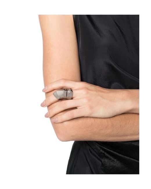 Vivienne Westwood White Armour Orb-Motif Ring
