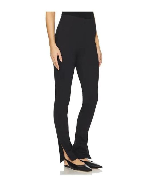 Anine Bing Black Kylie Split-Cuffs Trousers