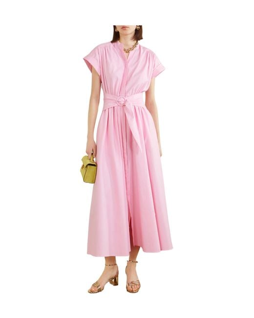 Saloni Pink Cotton Dress
