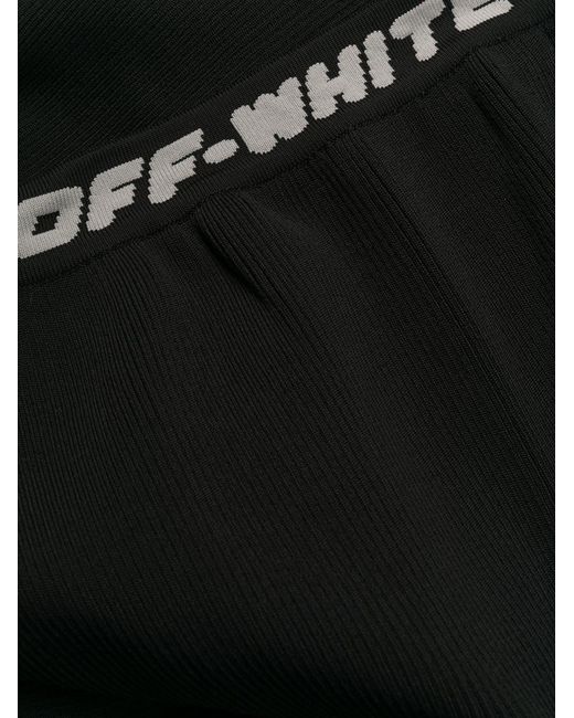 Off-White c/o Virgil Abloh Black Logo Waist Straight Pants