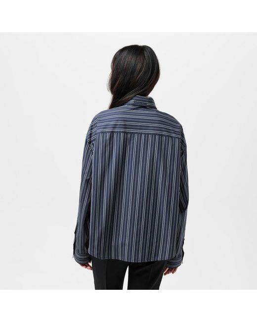 Balenciaga Blue Striped Solid Color Shirt