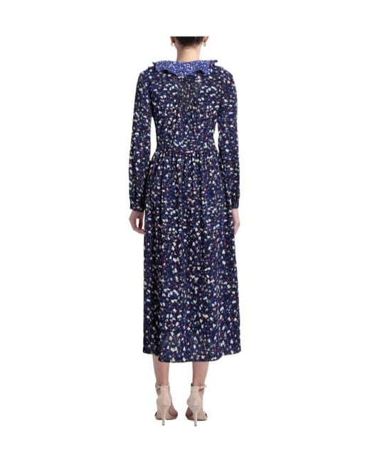 MAX&Co. Blue Floralprint Crepe Dress