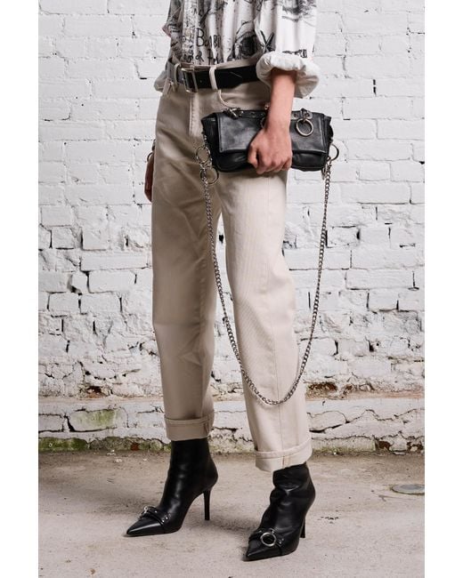 R13 White Belt-Loop Jeans