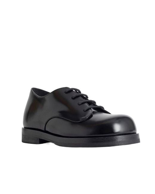 Raf Simons Black Lace-Up Leather Brogues for men