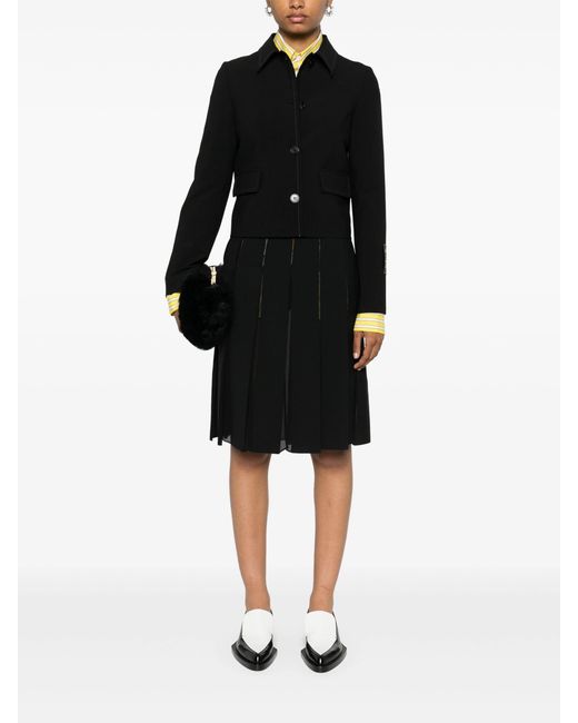 Marni Black Contrast-Stitching Jacket