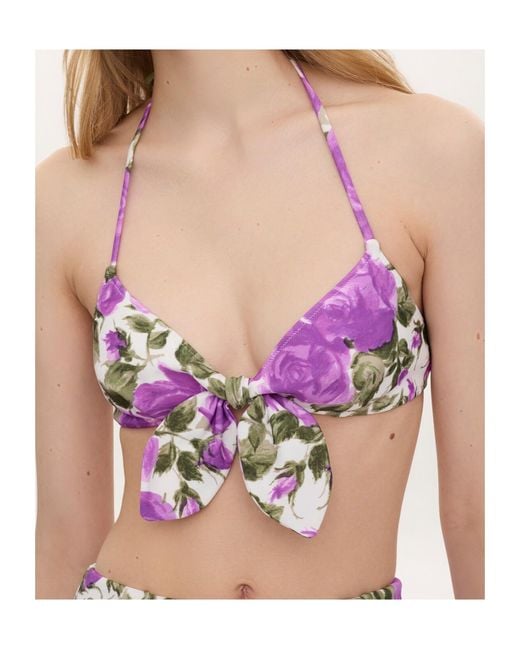 Chloé Pink Chloé Printed Triangle Bikini Top