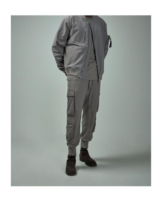 Thom Krom Gray Ripstop Bomber Jacket for men