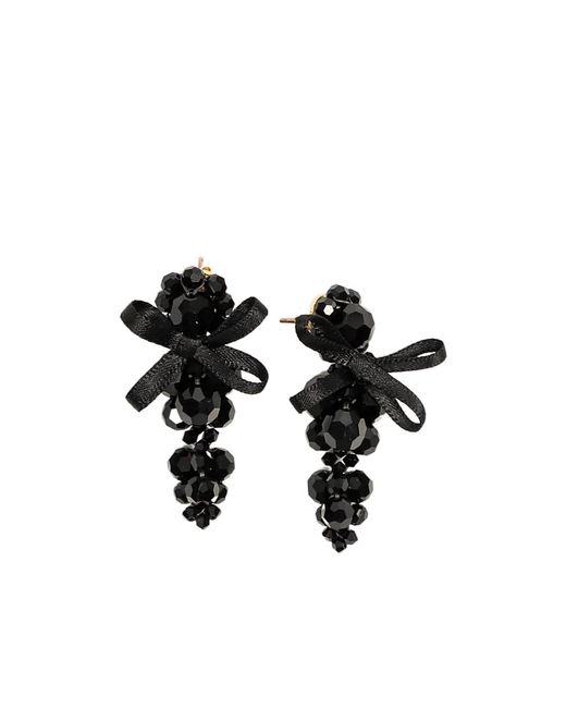 Simone Rocha Black Small Bow Earrings