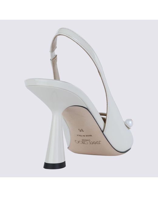 Jimmy Choo White Pointed High Heel Sandals