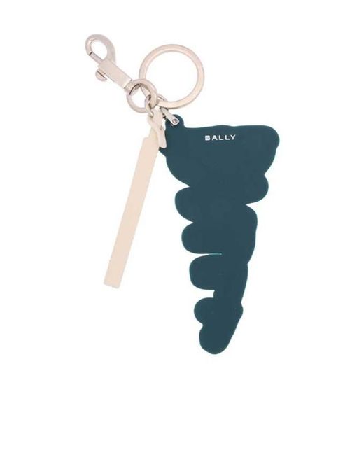 Bally White Logo Key Chain for men