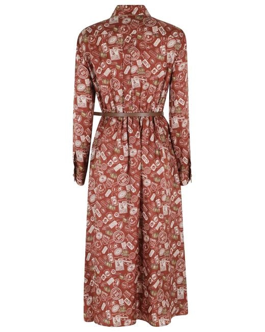 Max Mara Collared Long-Sleeved Dress