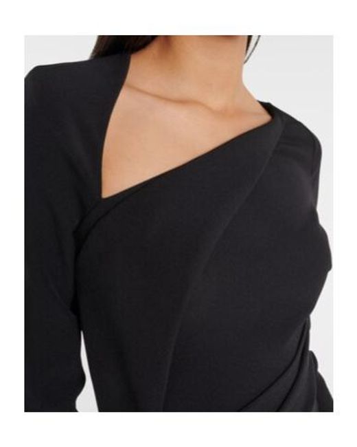 Safiyaa Black Pollina Crepe Dress