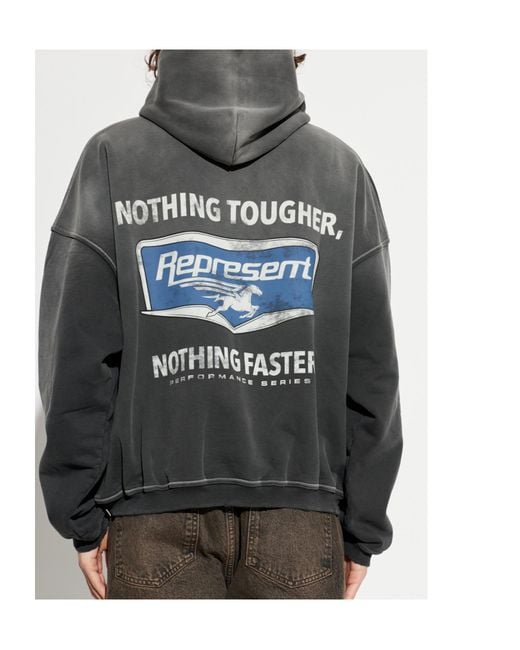 Represent Gray Graphic Hoodies for men