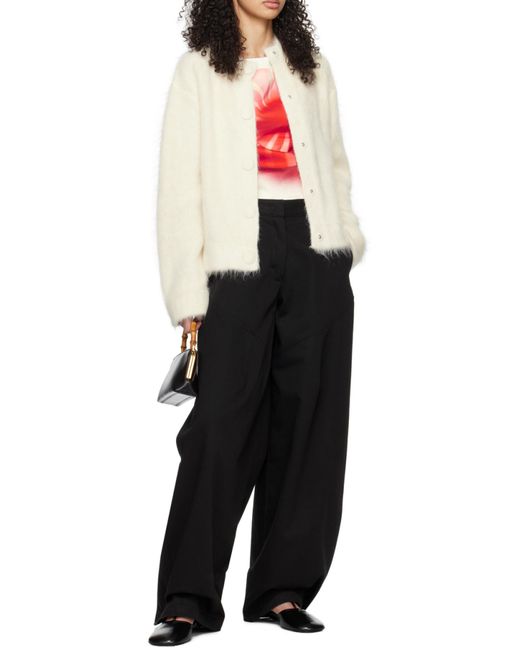Jil Sander Black Goji Logo Embossed Mini Top Handle Bag