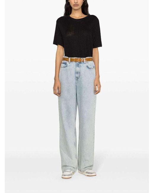 Isabel Marant Black Isabel Marant Étoile Zewel Crewneck T-Shirt