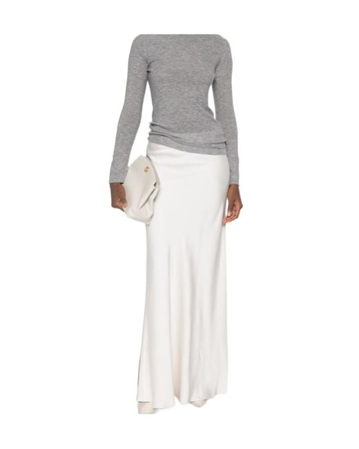 Fabiana Filippi White Pleated Skirt
