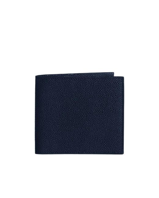 Thom Browne Blue Pebble Textured Bifold Wallet for men