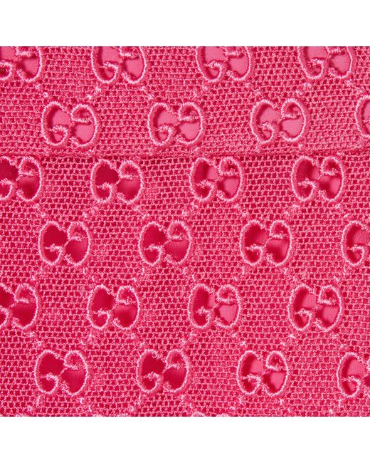 Gucci Pink Gg Macramé Skirt