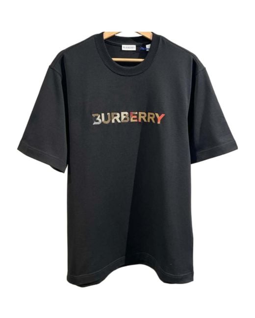 Burberry Black Crew Neck T-Shirt for men